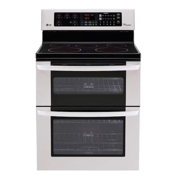LG 6.7 cu. ft. Double Oven Electric Range with EasyClean Self-Cleaning Oven in Stainless Steel