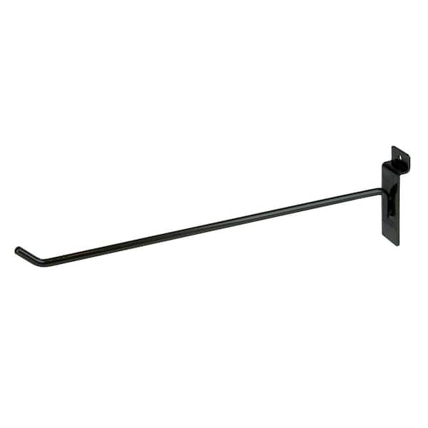 Econoco 12 in. Black Deluxe Hook for Slatwall (Pack of 96)