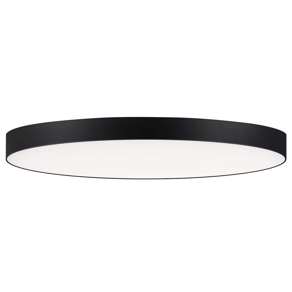 Maxim Trim 16" Black Acrylic LED Flush Mount Ceiling Light