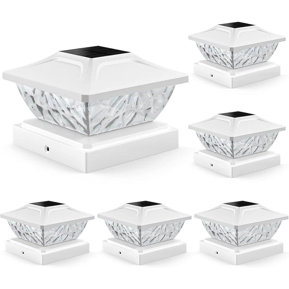 6 Pack Waterproof ABS Solar Post Cap Lights Outdoor Dual Mode Brightness for 4x4 4.5x4.5 5x5 Cable Railing System price history on PriceWatchPro