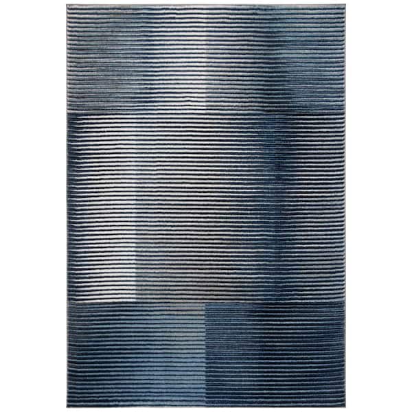 SAFAVIEH Galaxy Blue/Navy 8 ft. x 10 ft. Abstract Area Rug