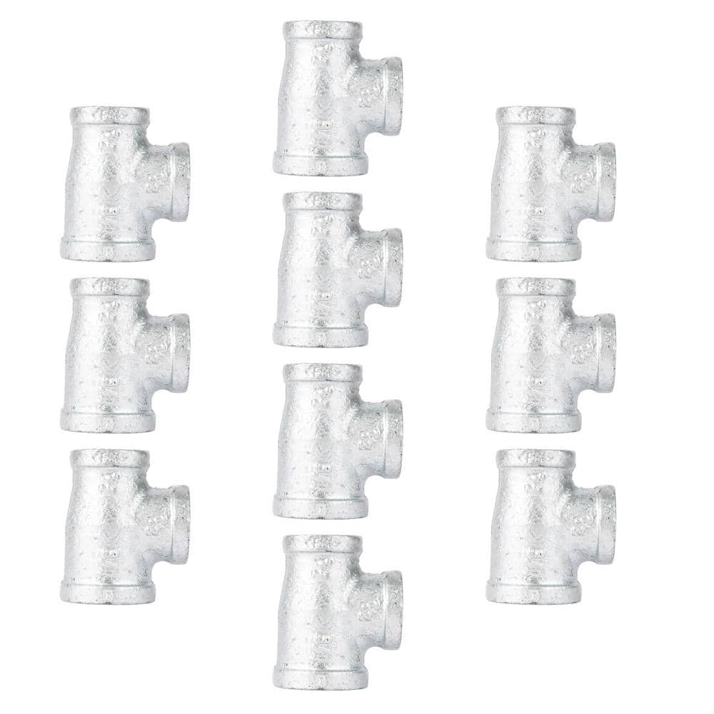 3/4 in. x 1/2 in. x 1/2 in. Galvanized Iron FPT x FPT x FPT Reducing Tee Fitting (10-Pack) price history on PriceWatchPro