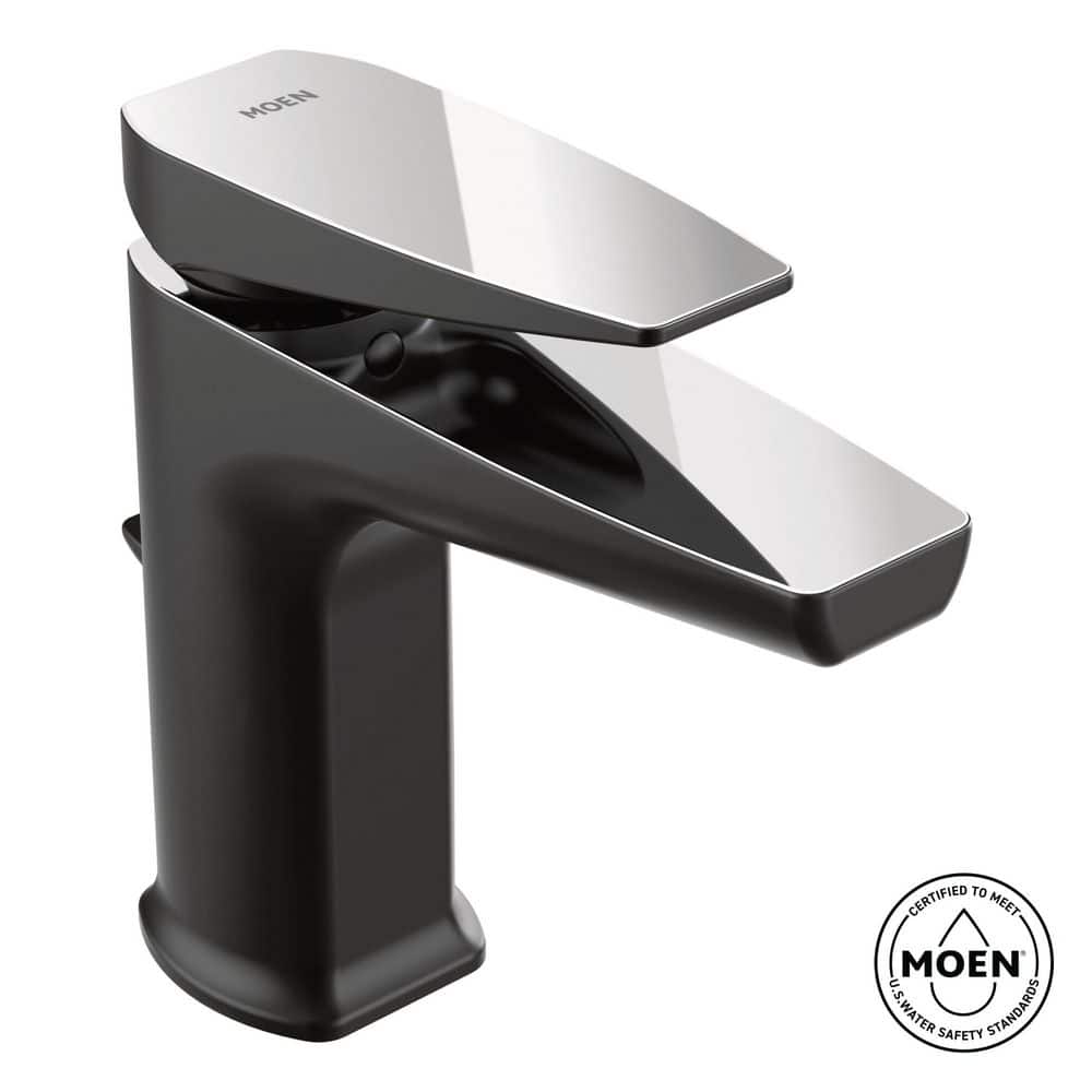 Via 1-Handle 1-Hole Modern Bathroom Faucet in Matte Black and Chrome price history on PriceWatchPro