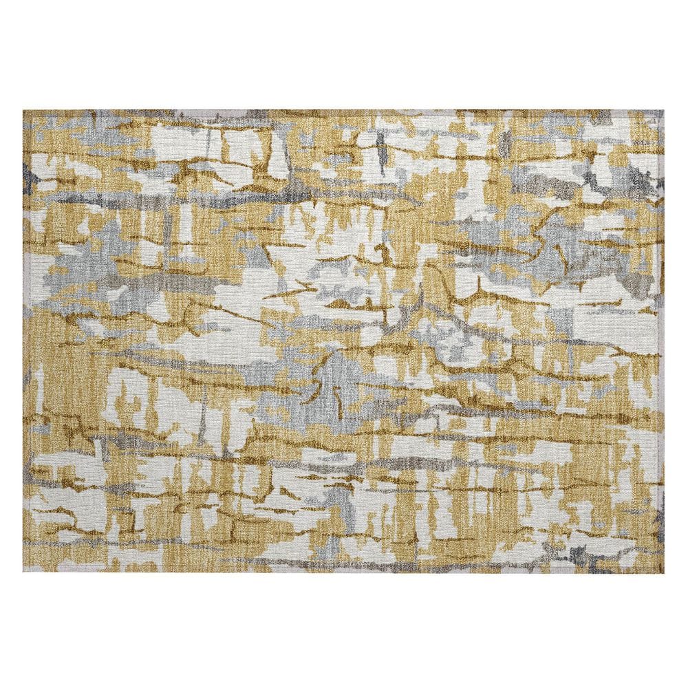 Chantille Machine Washable Indoor/Outdoor Abstract ACN2972 Gold 3 ft. x 4 ft. Area Rug price history on PriceWatchPro