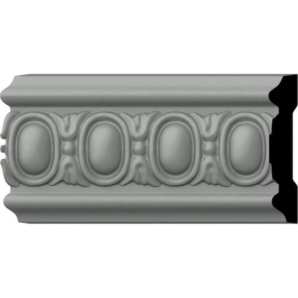 Ekena Millwork SAMPLE - 3/4 in. x 12 in. x 3-1/8 in. Polyurethane Caputo Egg and Dart Panel Moulding