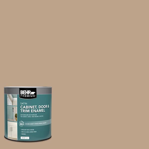 BEHR PREMIUM 1 qt. #N260-4 Merino Satin Enamel Interior/Exterior Cabinet, Door & Trim Paint