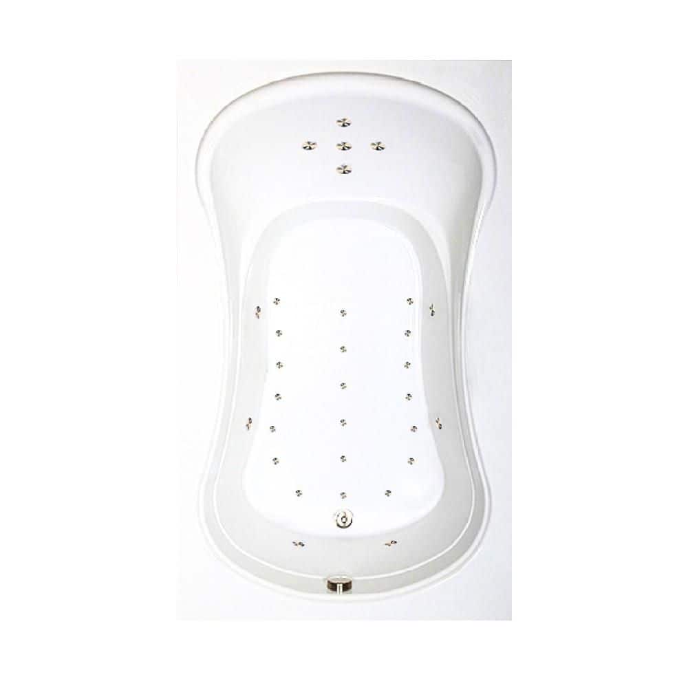 72 in. x 42 in. Acrylic Rectangular Alcove Air Bathtub with Reversible Drain in Biscuit price history on PriceWatchPro