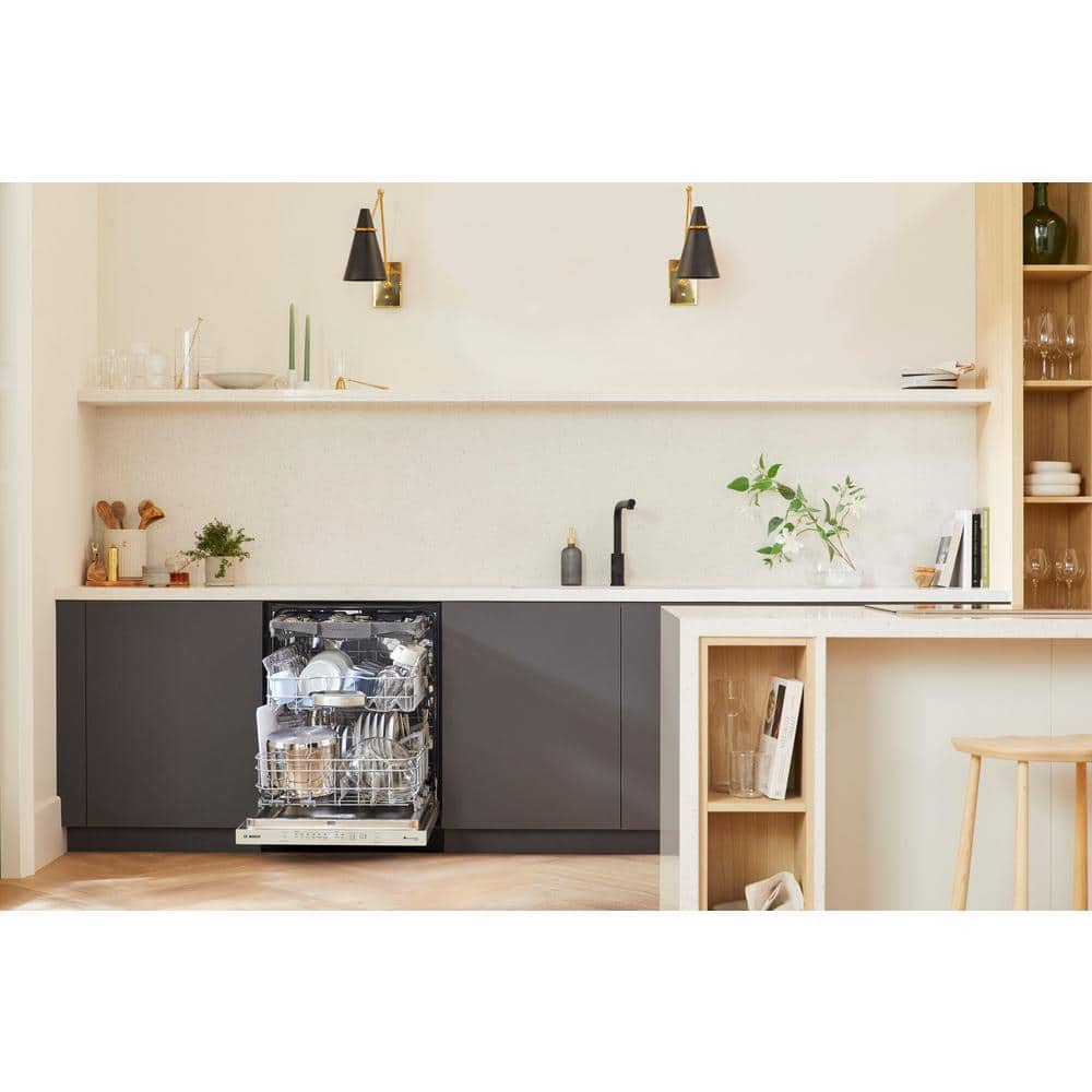 24" Stainless Steel Built-In Smart Dishwasher with Top Control