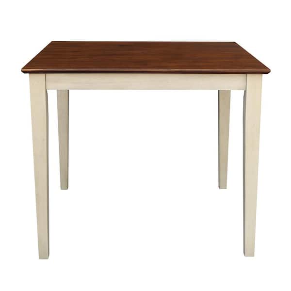 International Concepts Almond and Espresso Dining Table