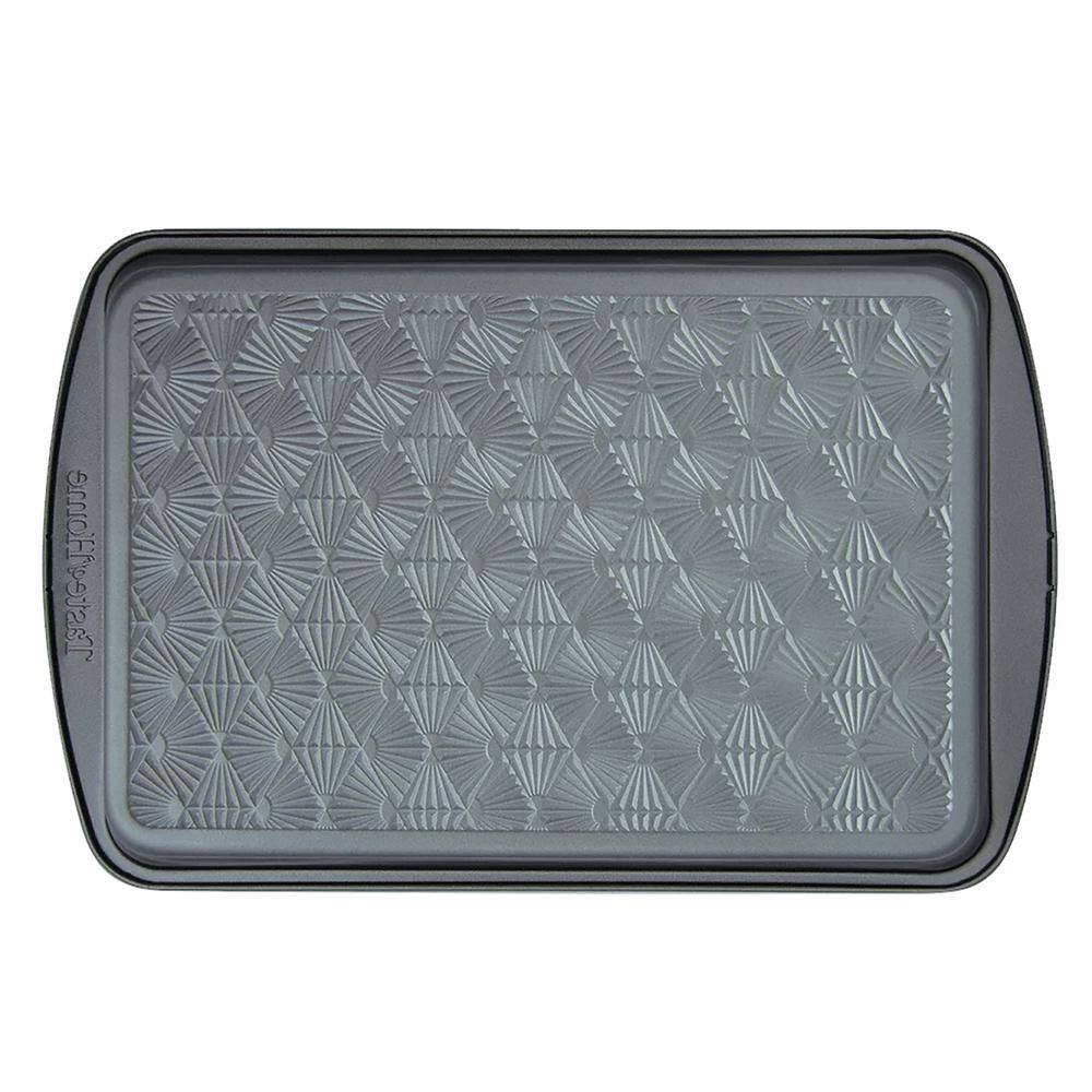 Ash Gray Non-Stick Carbon Steel 3-Piece Baking Sheet Set