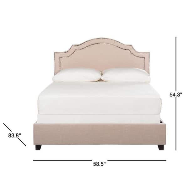 Safavieh Theron Light Gray Full Upholstered Bed Safavieh Theron Light Gray Full Upholstered Bed