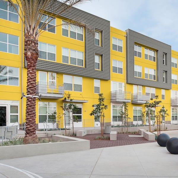 1 gal. #P300-7 Unmellow Yellow Semi-Gloss Acrylic Exterior Paint