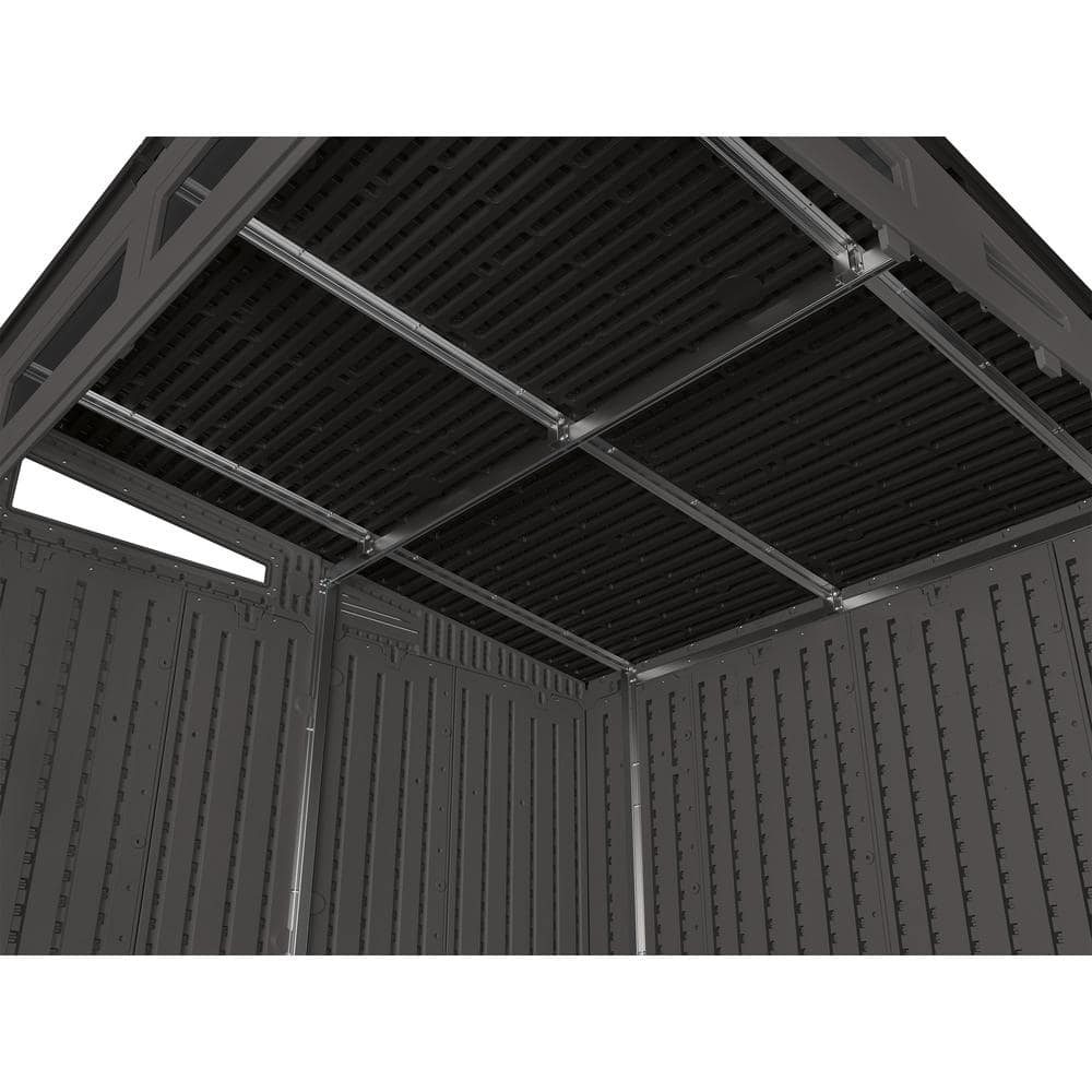 Modernist 7 ft. x 7 ft. Black Resin Storage Shed