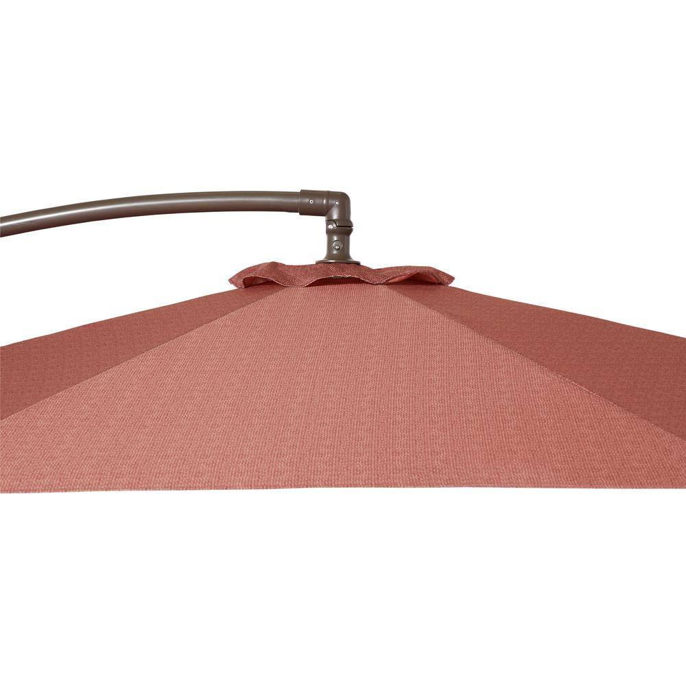 Cedarwood 10-Foot Cantilever Patio Umbrella with Water-Resistant Fabric