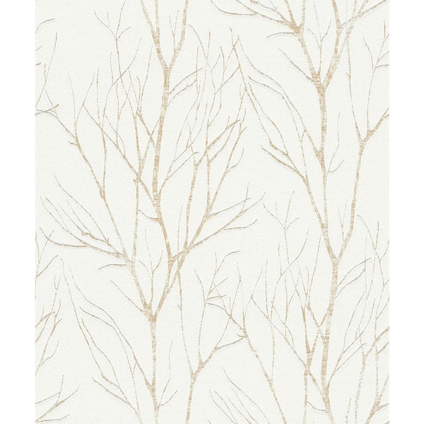 Advantage Botanical Gold Wallpaper Sample
