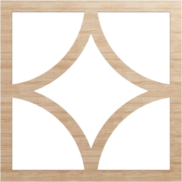 Ekena Millwork 0.25 in. x 14.125 in. x 22 in. Wood Medallion Moulding