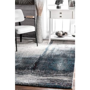 Noreen Abstract Gray 10 ft. x 14 ft. Area Rug
