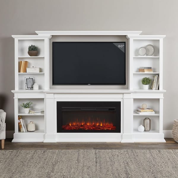 Real Flame Monte Vista 108 in. Freestanding Electric Fireplace TV