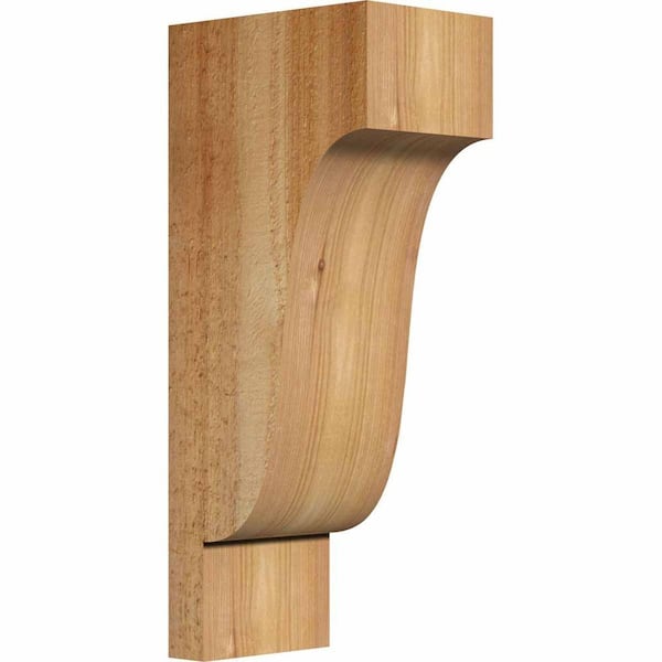 Ekena Millwork 4 in. x 6 in. x 14 in. Western Red Cedar Newport Rough Sawn Corbel