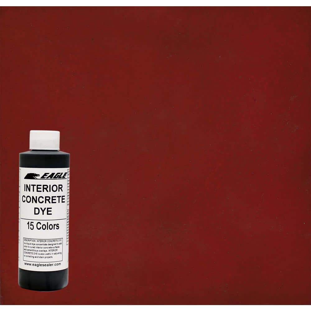 1 gal. Rhubarb Interior Concrete Dye Stain Makes with Water from 8 oz. Conc