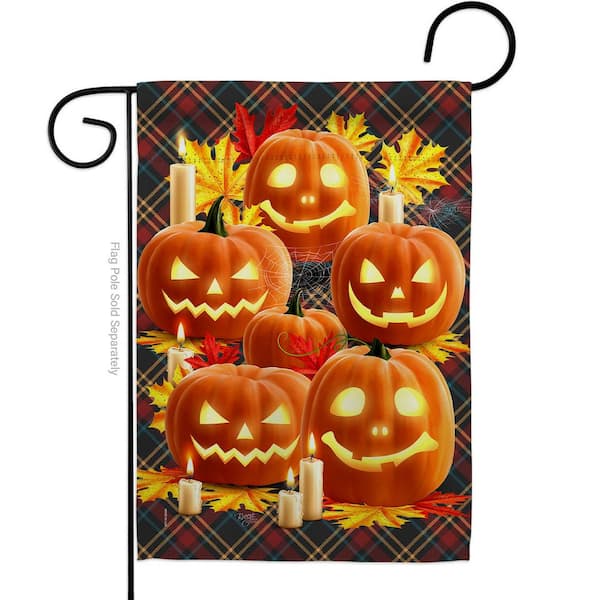 Breeze Decor 13 in. x 18.5 in. Pumpkin Patch Garden Flag Double-Sided Fall Decorative Vertical Flag