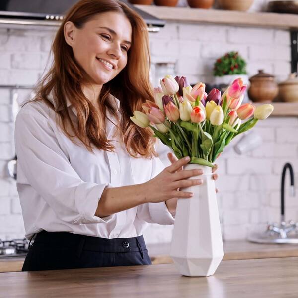 Afoxsos 13 in. Multi-Colored Indoor/Outdoor Artificial Tulips