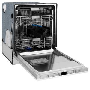 Autograph Edition 24 in. in White Matte with Matte Black Handle 3rd Rack Top Control Tall Tub Dishwasher, 51dBa