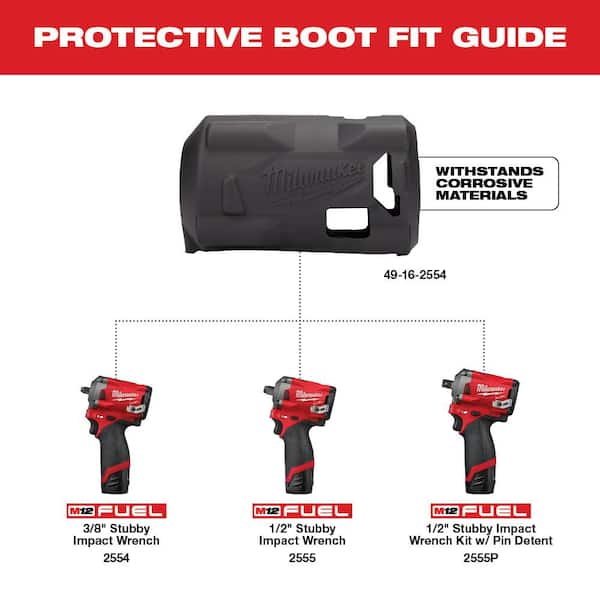 Details about   Milwaukee 2554-20 M12 Compact Stubby 3/8" Drive Impact Wrench 3.0 Ah Battery Kit 