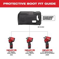 Milwaukee M12 FUEL STUBBY Impact Wrench Protective Boot (Boot-Only) 49-16-2554