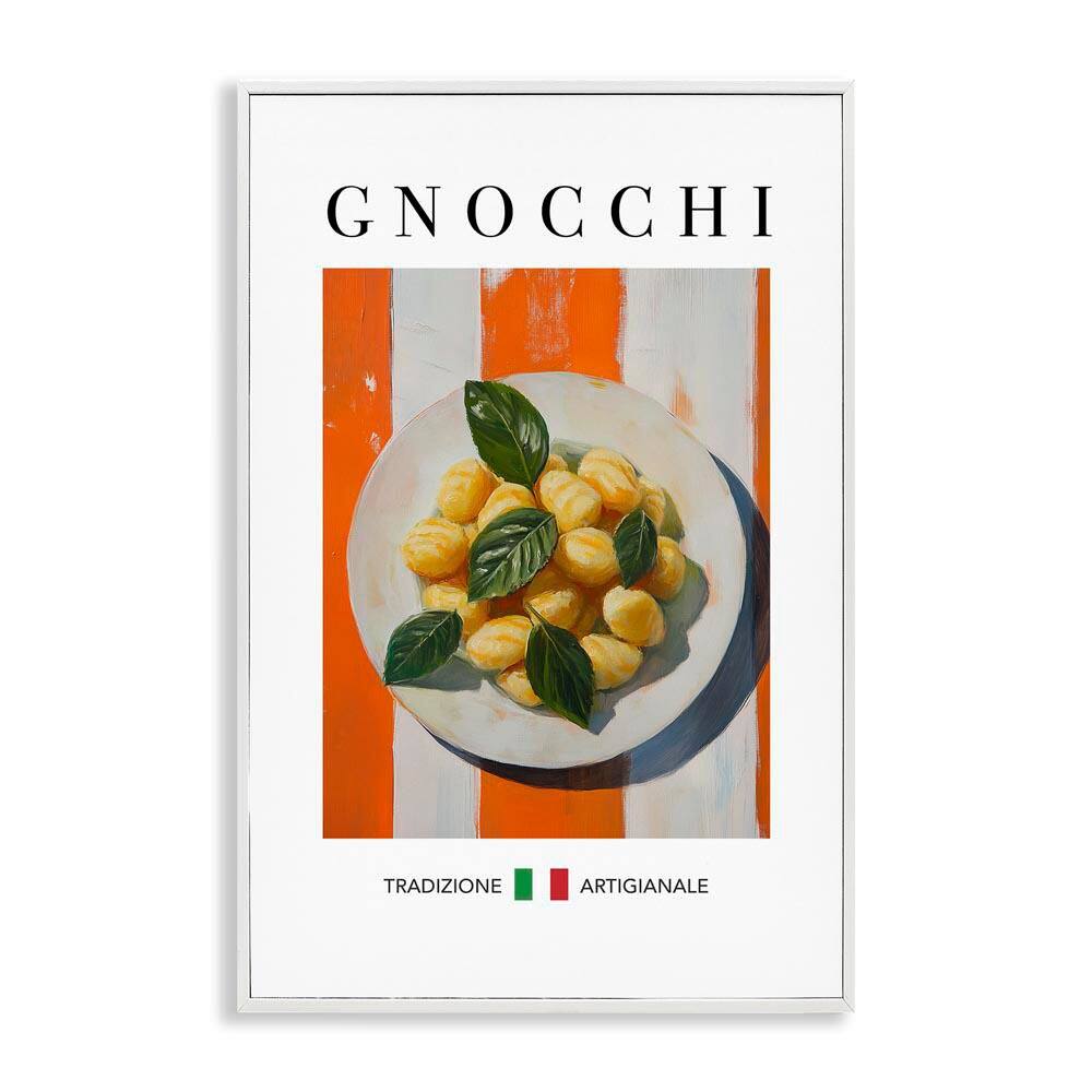 Traditional Gnocchi Pasta by Andreas Magnusson White Framed Food Giclee Art Print 24 in. x 16 in. price history on PriceWatchPro