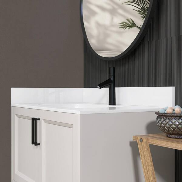Zeafive 24 in. W x 4 in. H Solid Surface Resin Vanity Backsplash