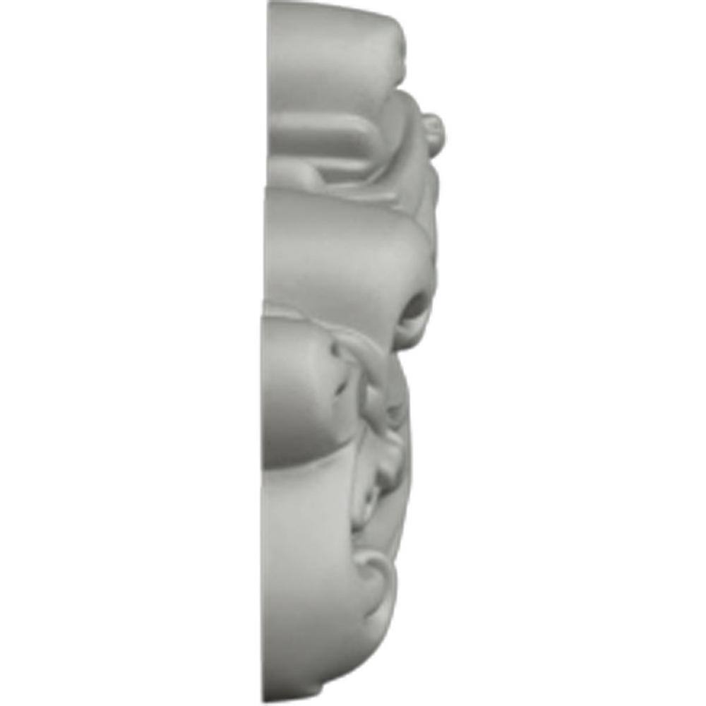 25" Gray Polyurethane Architectural Crown Moulding with Scrolls