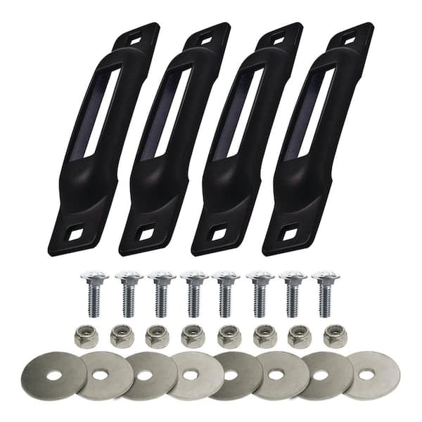 SNAPLOCS BLACK 4 PACK WITH CARRIAGE BOLTS E-Track Single strap anchors 