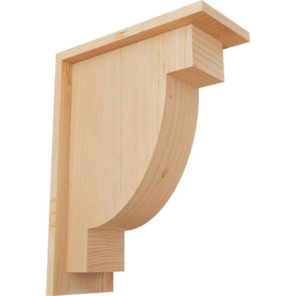 Ekena Millwork 5-1/2 in. x 12 in. x 16 in. Douglas Fir Alpine Smooth Corbel with Backplate