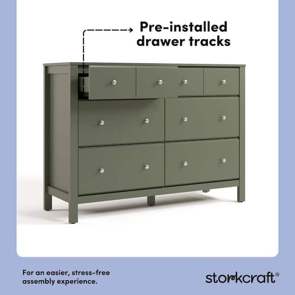Storkcraft Horizon Olive 6-Drawer 47.88 in. Wide Dresser 03686-00A - The Home Depot Storkcraft Horizon Olive 6-Drawer 47.88 in. Wide Dresser 03686-00A - The Home Depot
