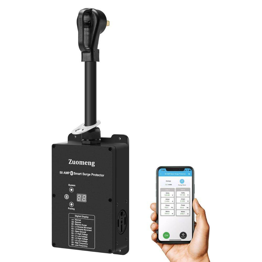50A RV Surge Protect Bluetooth EPO Via App Control Real-Time Voltage and Error Notification for Smart Protection Monitor price history on PriceWatchPro