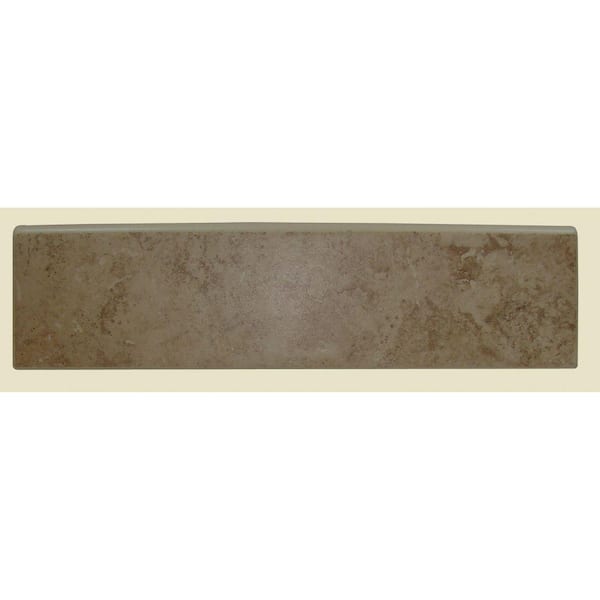 Daltile Brixton Mushroom 3 in. x 12 in. Ceramic Surface Bullnose Wall Tile (0.25702 sq. ft. / piece)