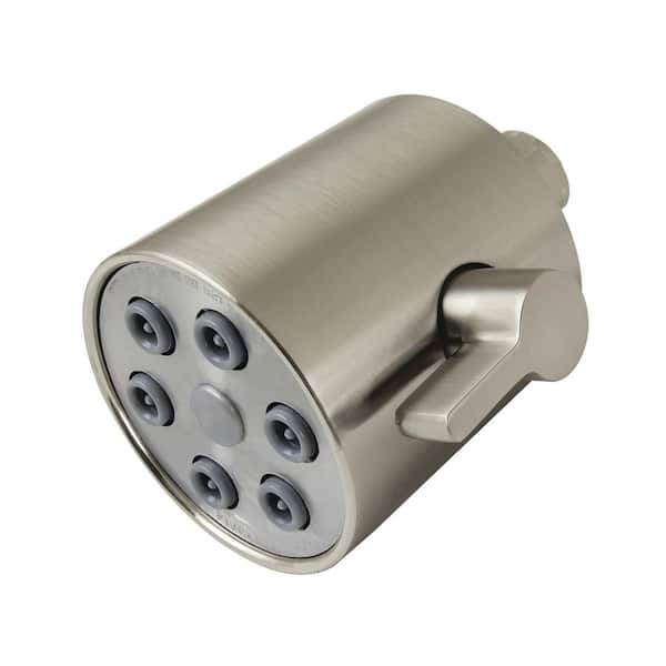 Shower Scape 2-Spray Patterns with 1.8 GPM 2.81 in. Wall Mount Jet Fixed Shower Head in Brushed Nickel