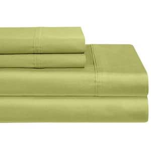 1200-Thread Count Deep Pocket Solid Cotton Sheet Set (King, Sage)