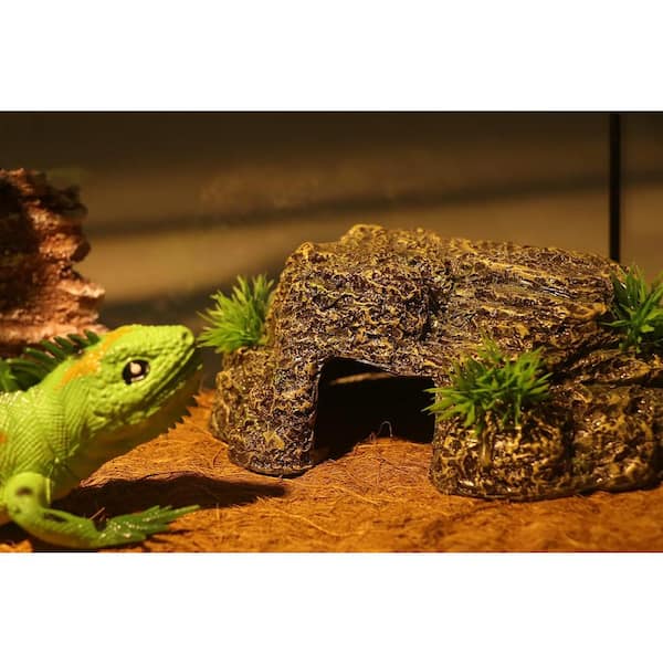 Afoxsos Resin Reptile Cave Hide Decor for Tanks and Aquariums 5.12