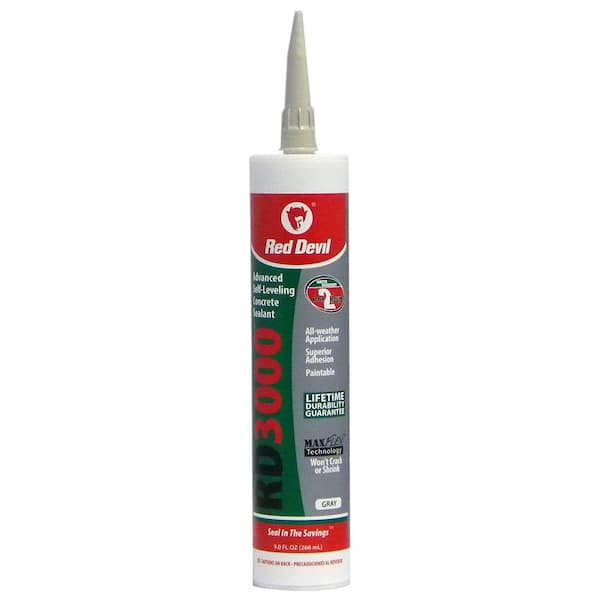 Red Devil RD3000 9 oz. Gray Advanced Self-Leveling Concrete Sealant