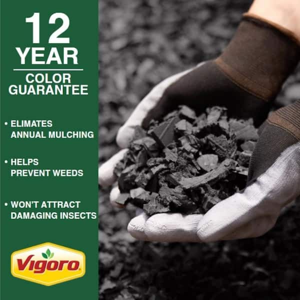 0.8 cu. ft. Black Bagged Recycled Rubber Mulch