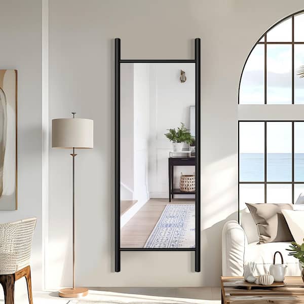 Lumioca Black 23 in. W x 62 in. H Arched Wood Ladder Full Length
