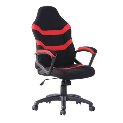 19.7 in. Width Standard Red Gaming Chair with Adjustable Height