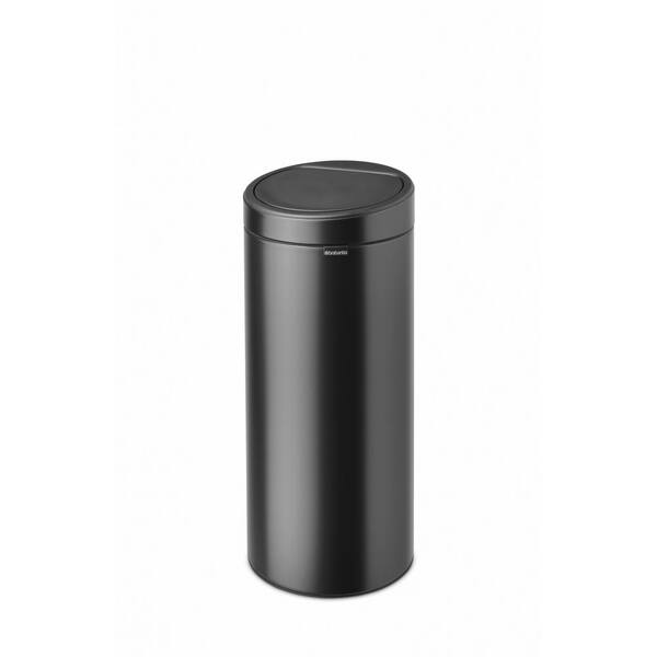 Brabantia 8 gal. Confident Gray Touch Top Metal Trash Can