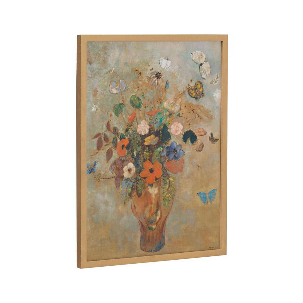 Gold Framed Odilon Redon Still Life with Flowers Print 12x16