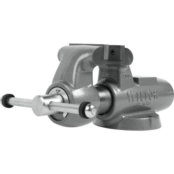 WILTON Machinist 4 in. Jaw Round Channel Vise with Stationary Base