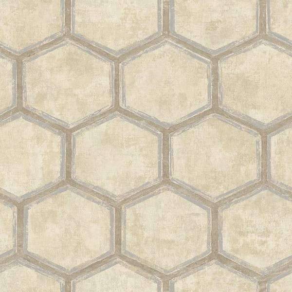 Seabrook Designs Wright Hexagonal Paper Strippable Roll (Covers 60.75 sq. ft.)