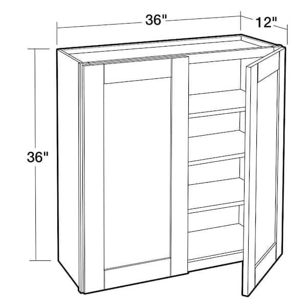 Contractor Express Cabinets Arlington Vesper White Plywood Shaker Stock  Assembled Corner Kitchen Cabinet Soft Close 36 in W x 21 in D x 34.5 in H  EZR3621LSS-AVW - The Home Depot