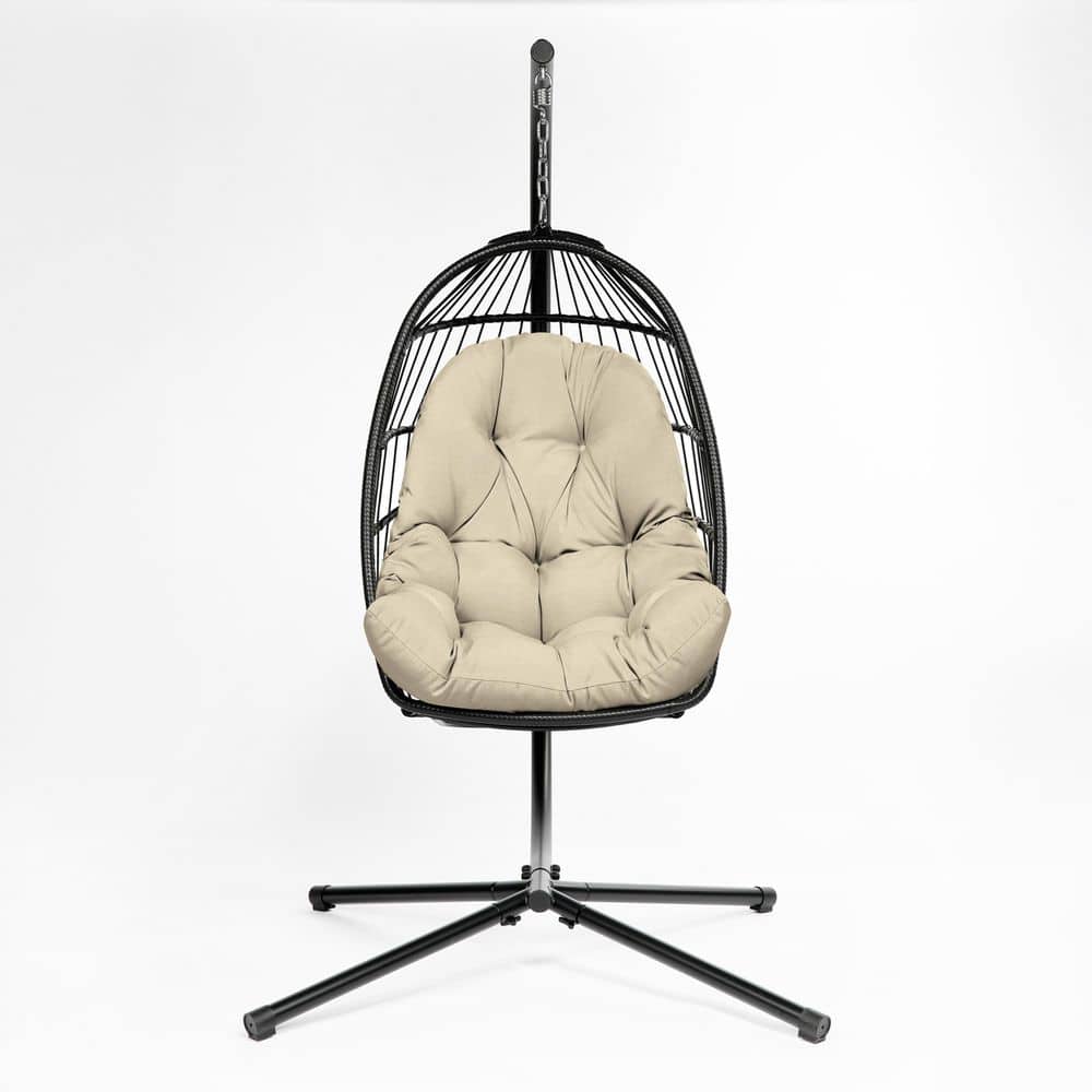 Plush Indoor / Outdoor Egg Chair Cushion, 35 x 49, Tufted for Comfort Tan Leala price history on PriceWatchPro